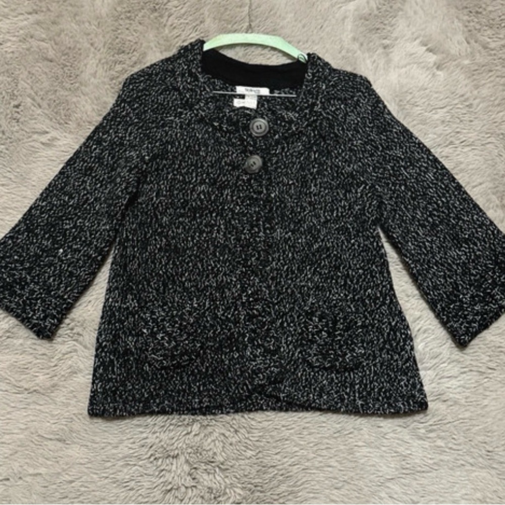 Style & Co. Black and Gray Textured Blazer